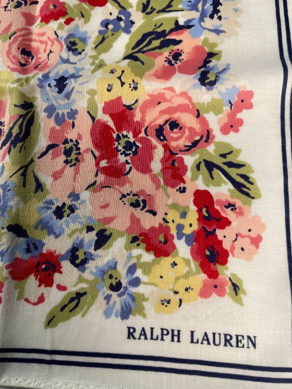 Never Worn Ralph Lauren Floral Cotton Scarf - Picture 6 of 15